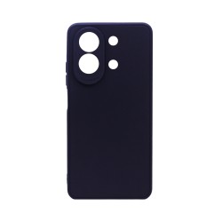 Funda de silicona suave con Marco de Cámara para Xiaomi Redmi Note 13 4G Negro